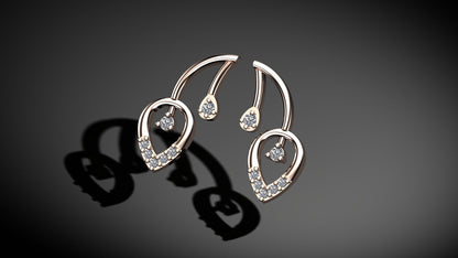 Diamond Leafe Earrings