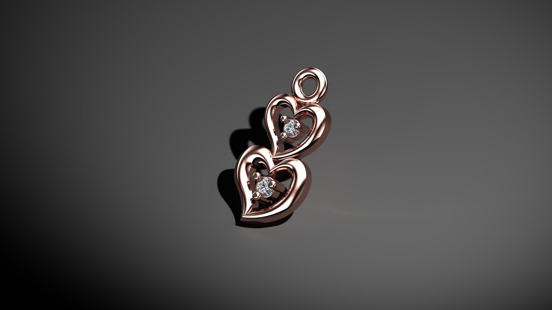 Twin Hearts Harmony Pendant