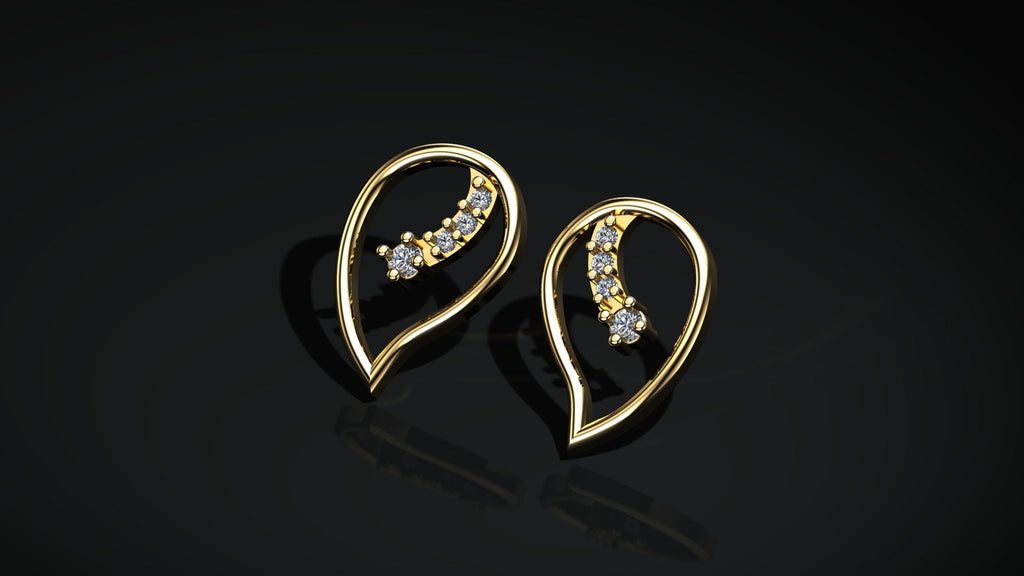 Diamond Eye Shaped Stud