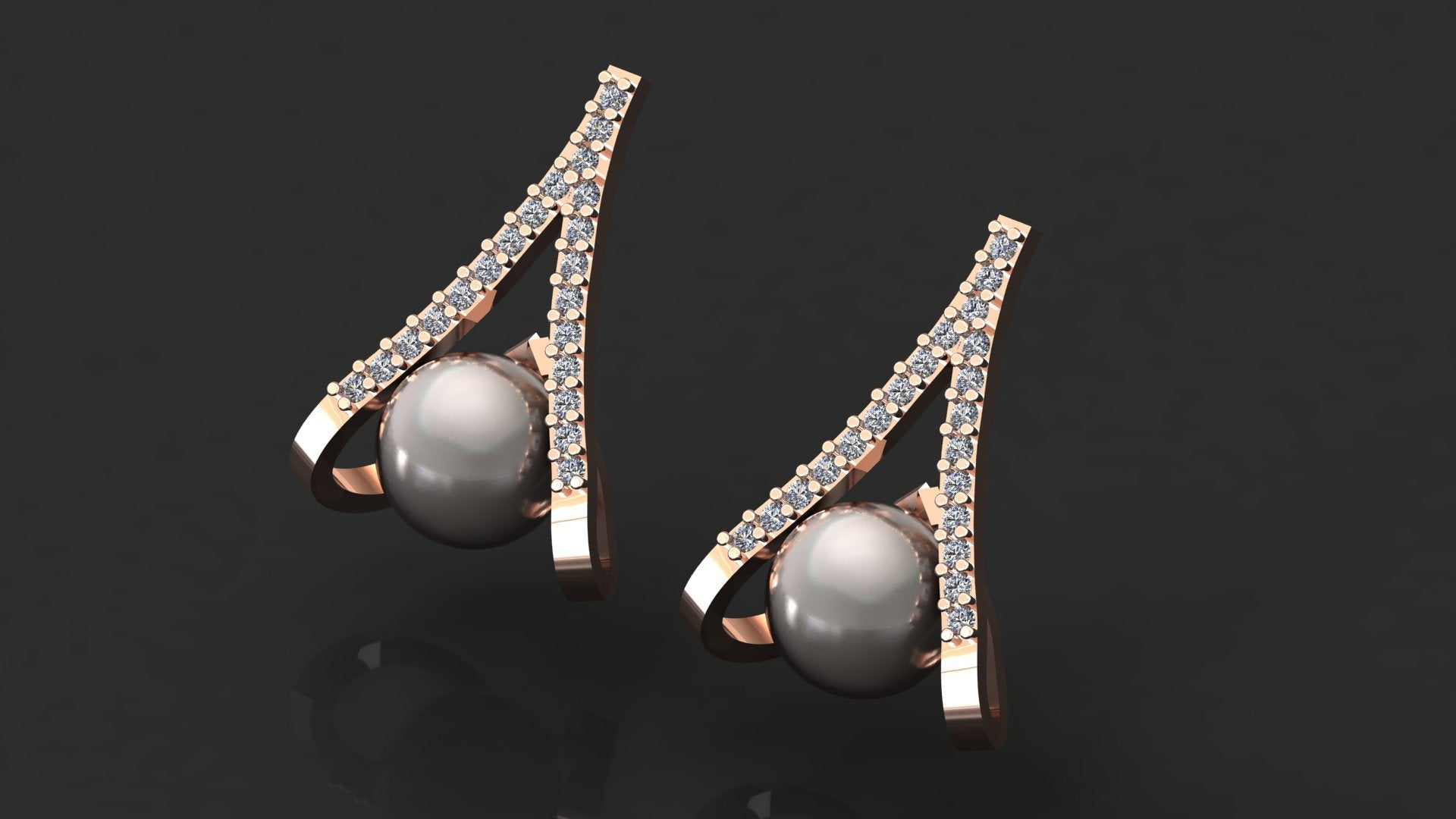 Diamond Crystal Dangling Earrings