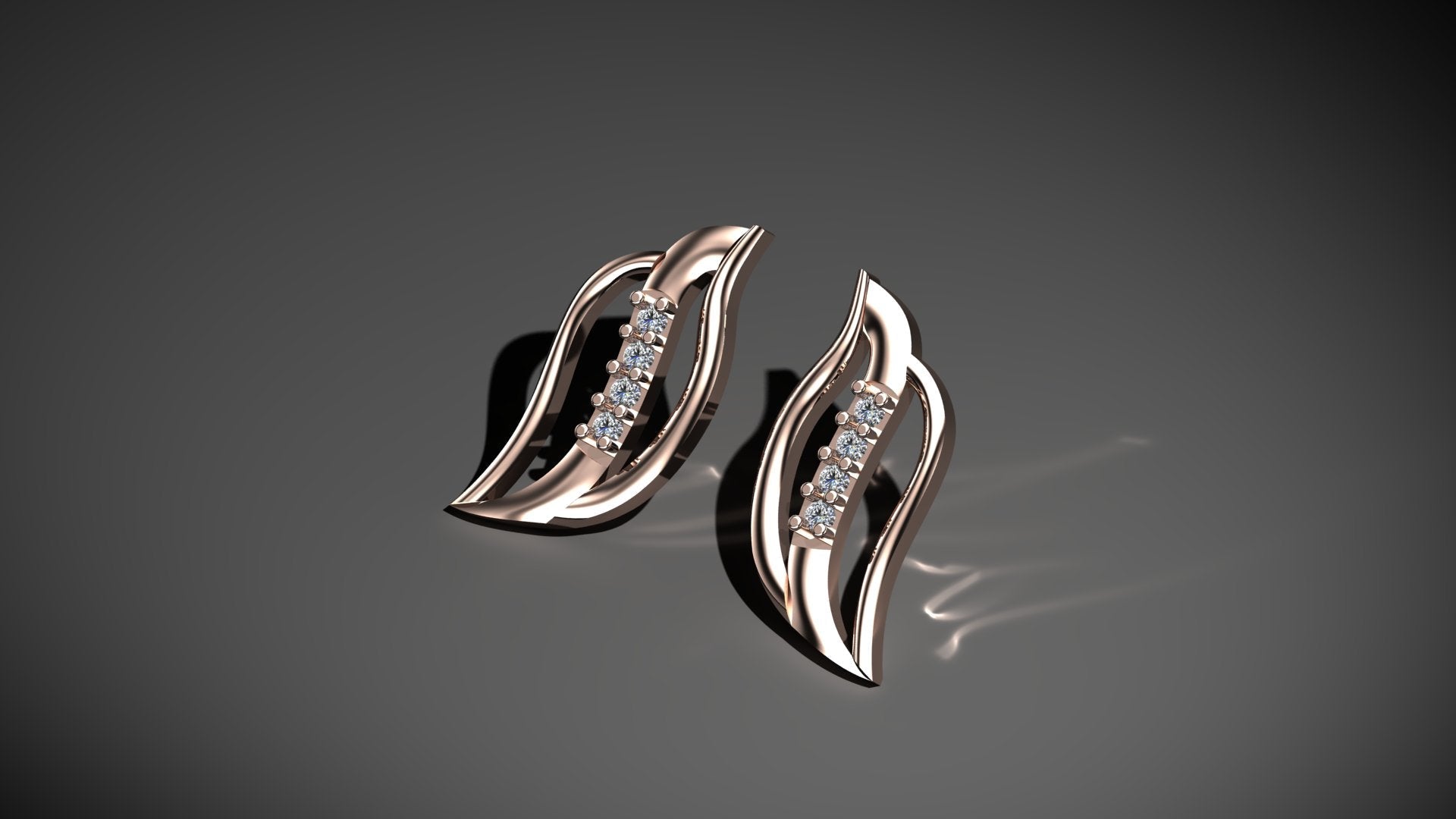 Spring Diamond Stud Earrings
