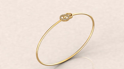 Twirl Diamond Bangle