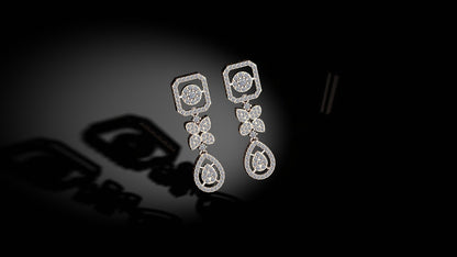 Exquisite Rose Gold Diamond Earrings