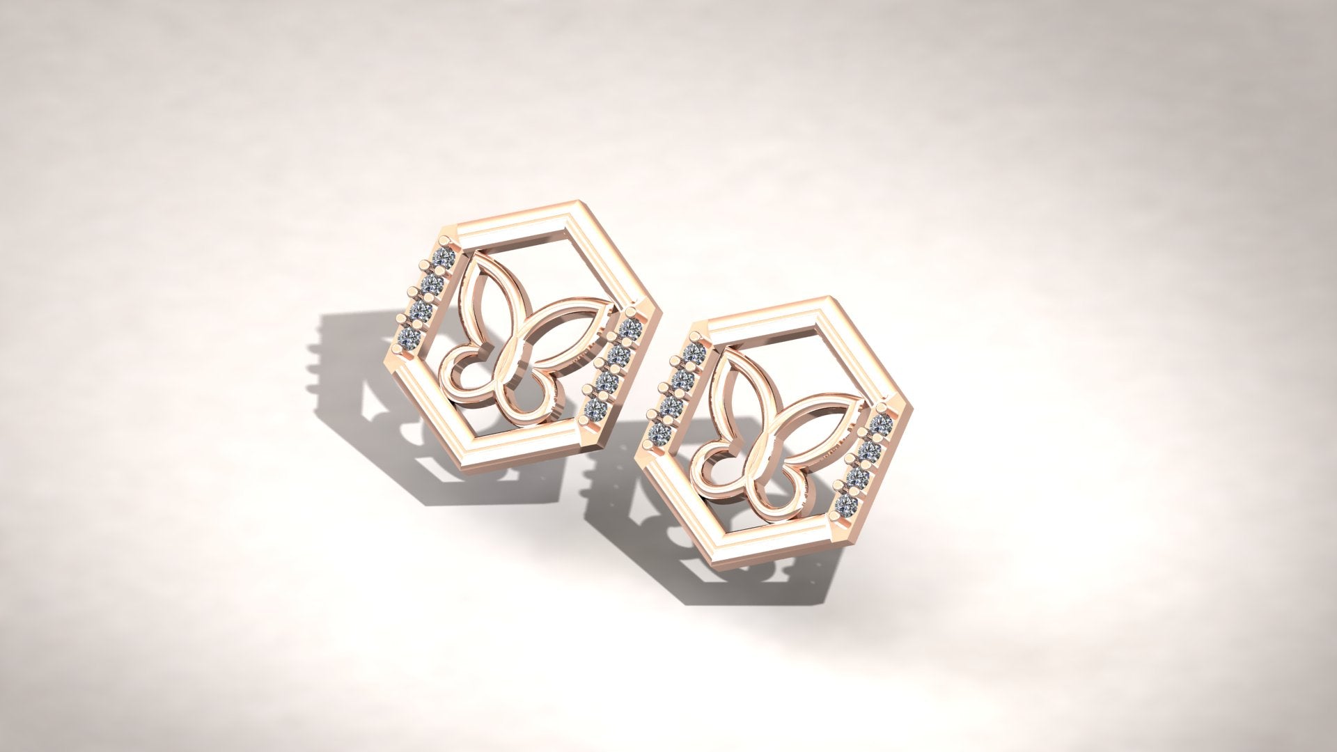 Diamond Butterfly Earrings