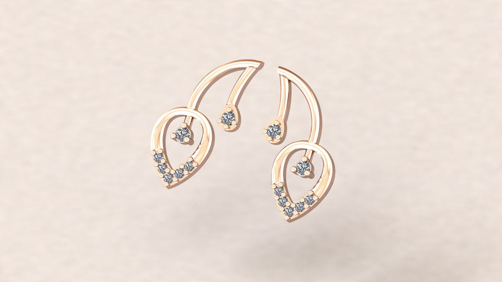 Diamond Leafe Earrings