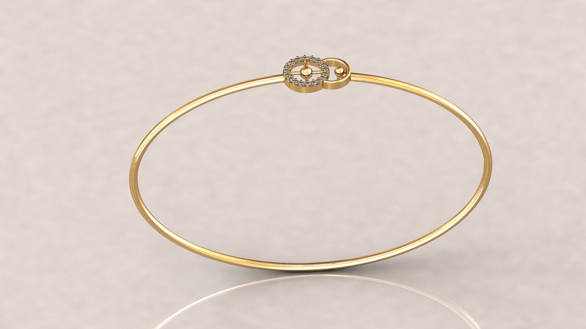 Twirl Diamond Bangle