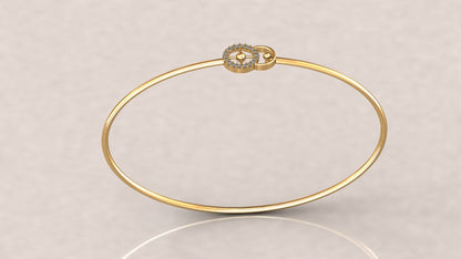 Twirl Diamond Bangle