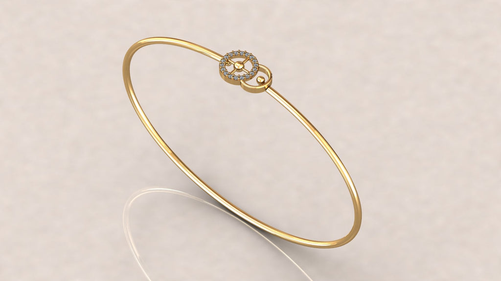 Twirl Diamond Bangle