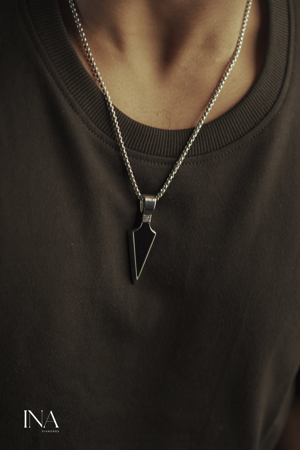 Obsidian Arrow Pendant