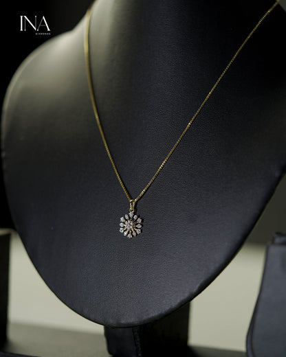 Radiant Bloom Diamond Pendant