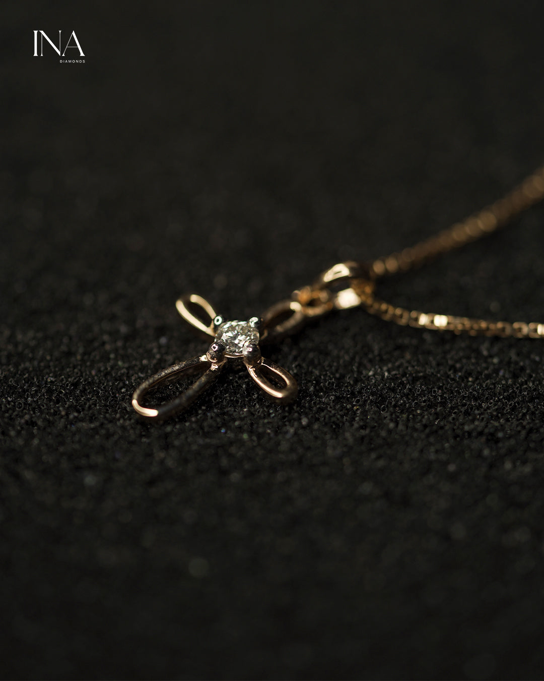 Delicate Cross Diamond Pendant