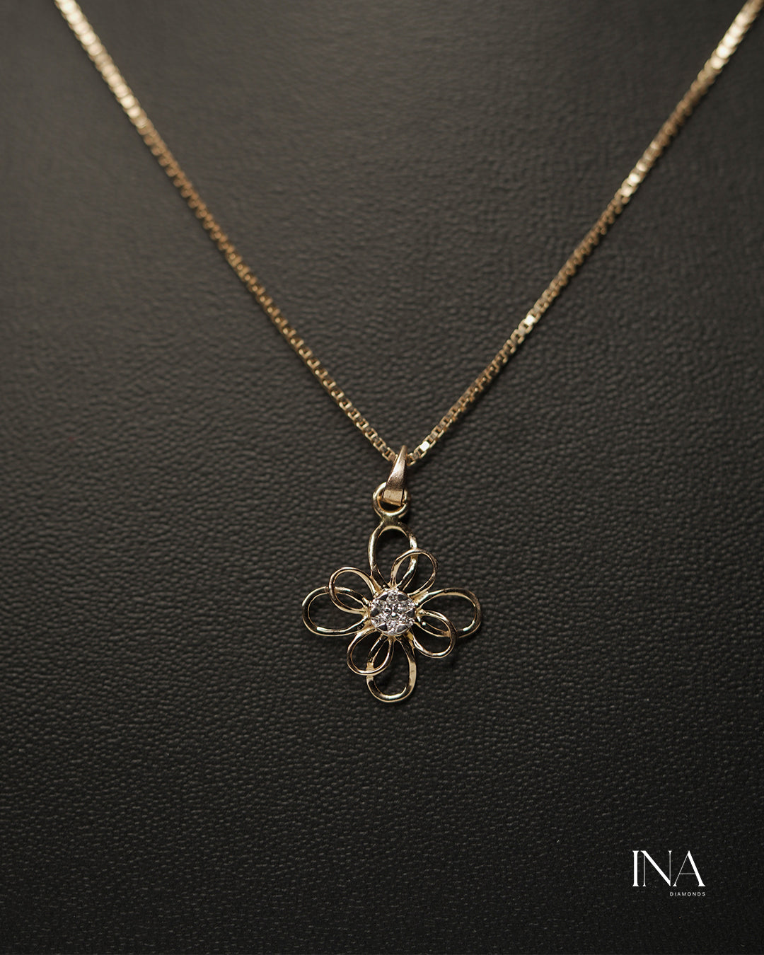 Golden Bloom Diamond Pendant