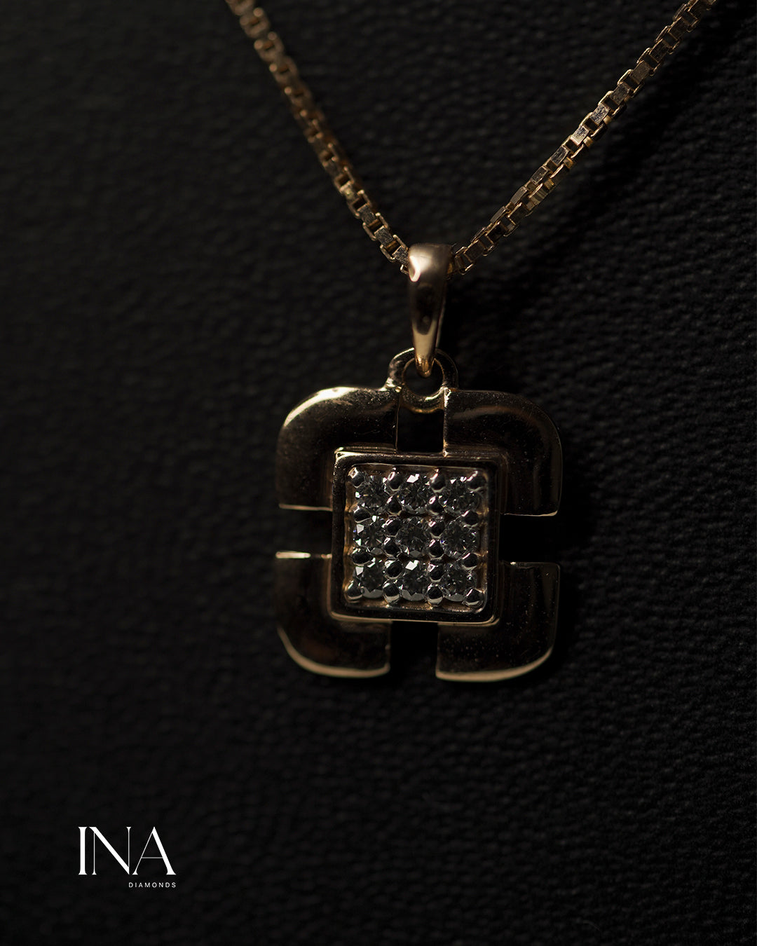 Regal Square Diamond Pendant