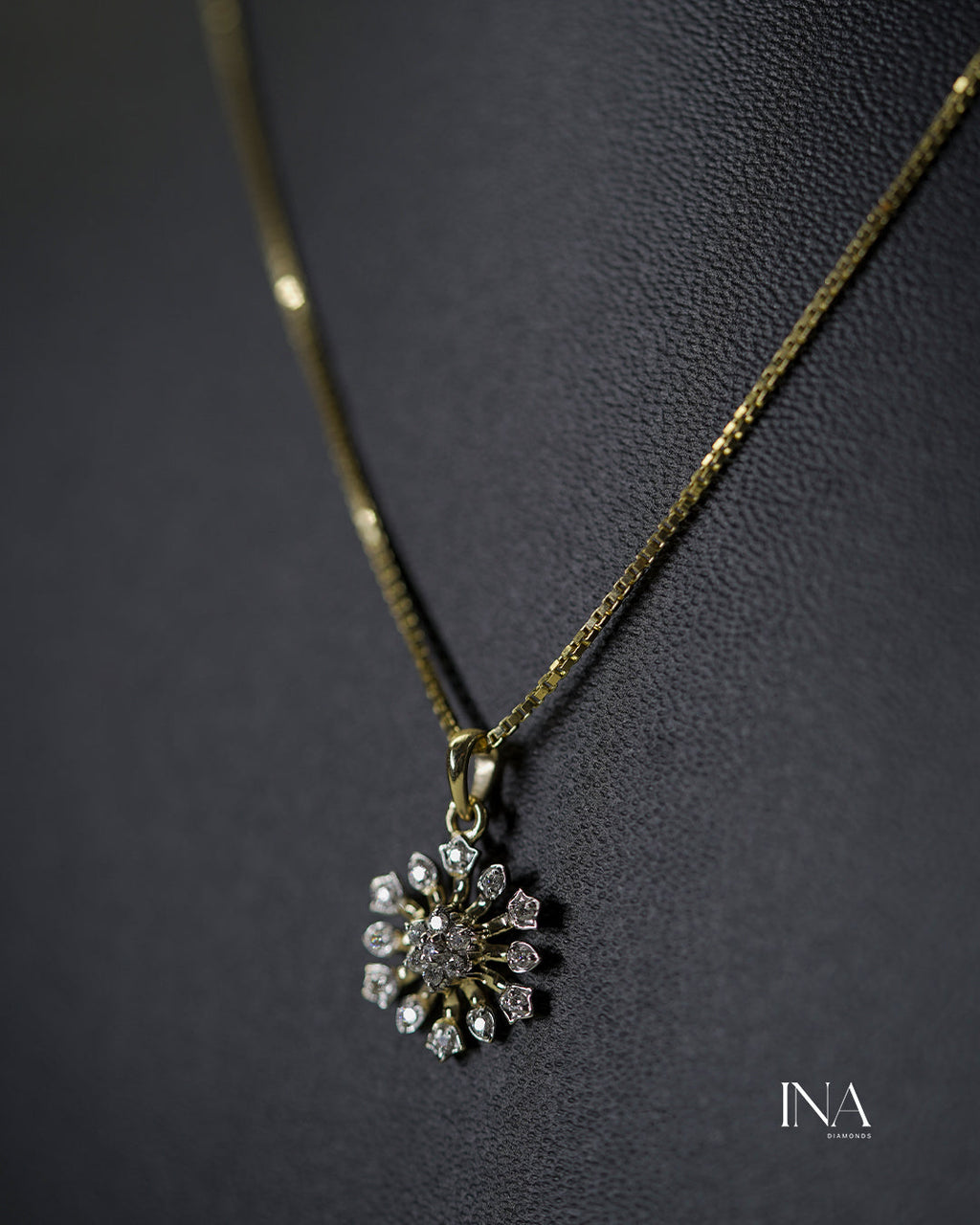 Radiant Bloom Diamond Pendant