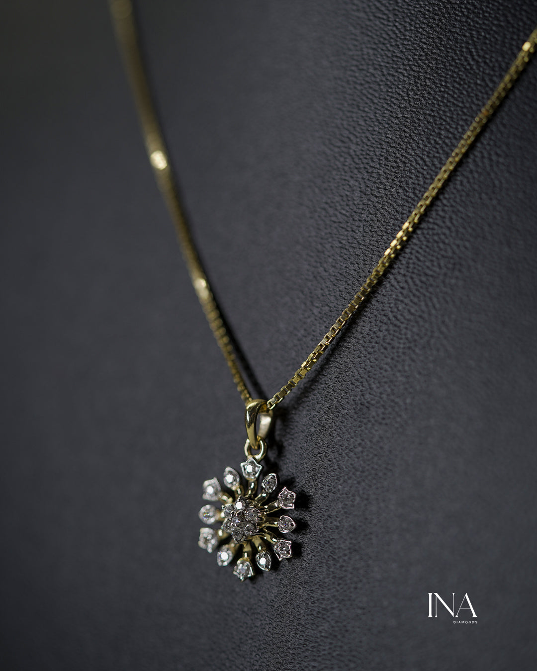 Radiant Bloom Diamond Pendant