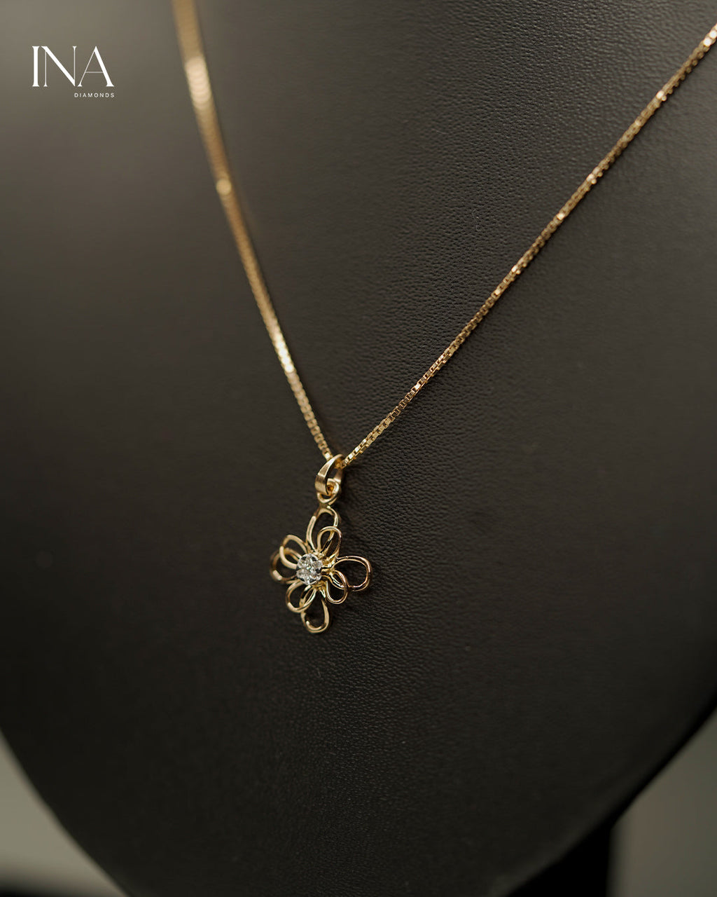 Golden Bloom Diamond Pendant