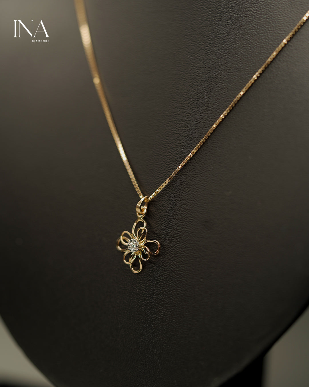 Golden Bloom Diamond Pendant
