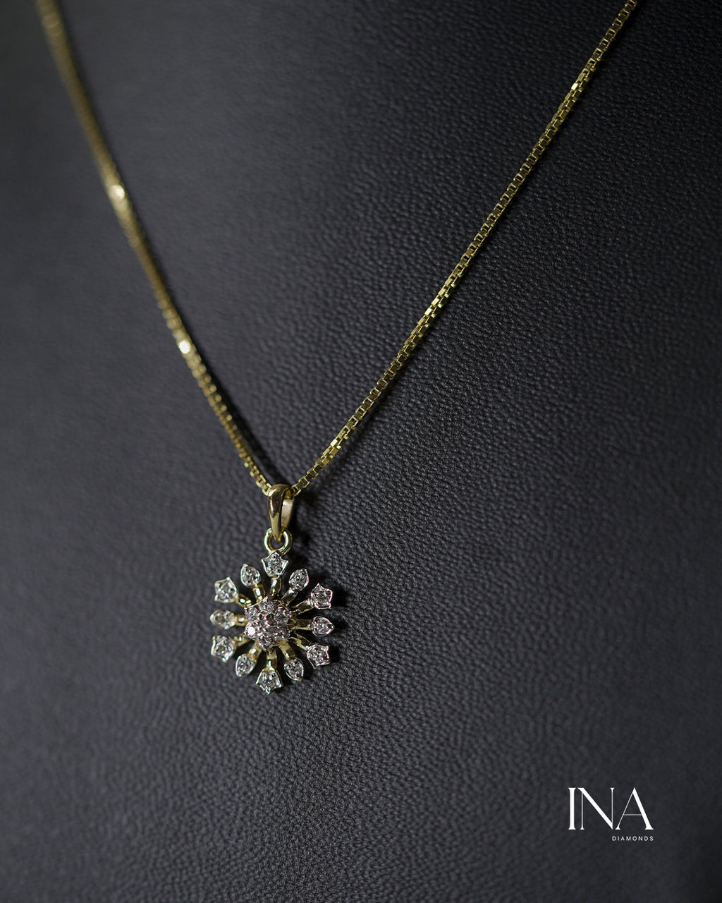 Radiant Bloom Diamond Pendant