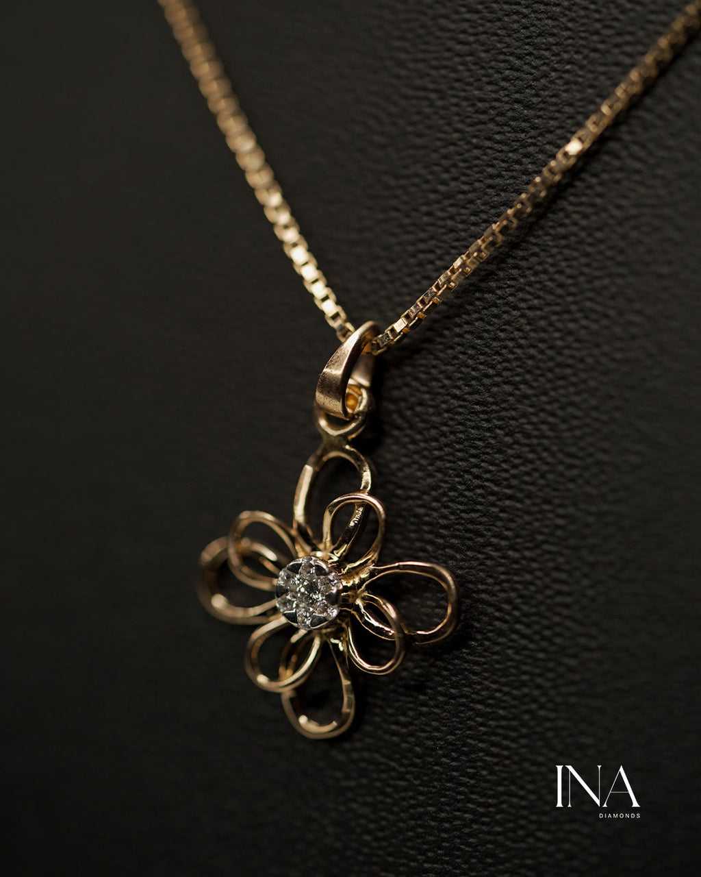 Golden Bloom Diamond Pendant