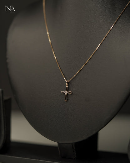 Delicate Cross Diamond Pendant