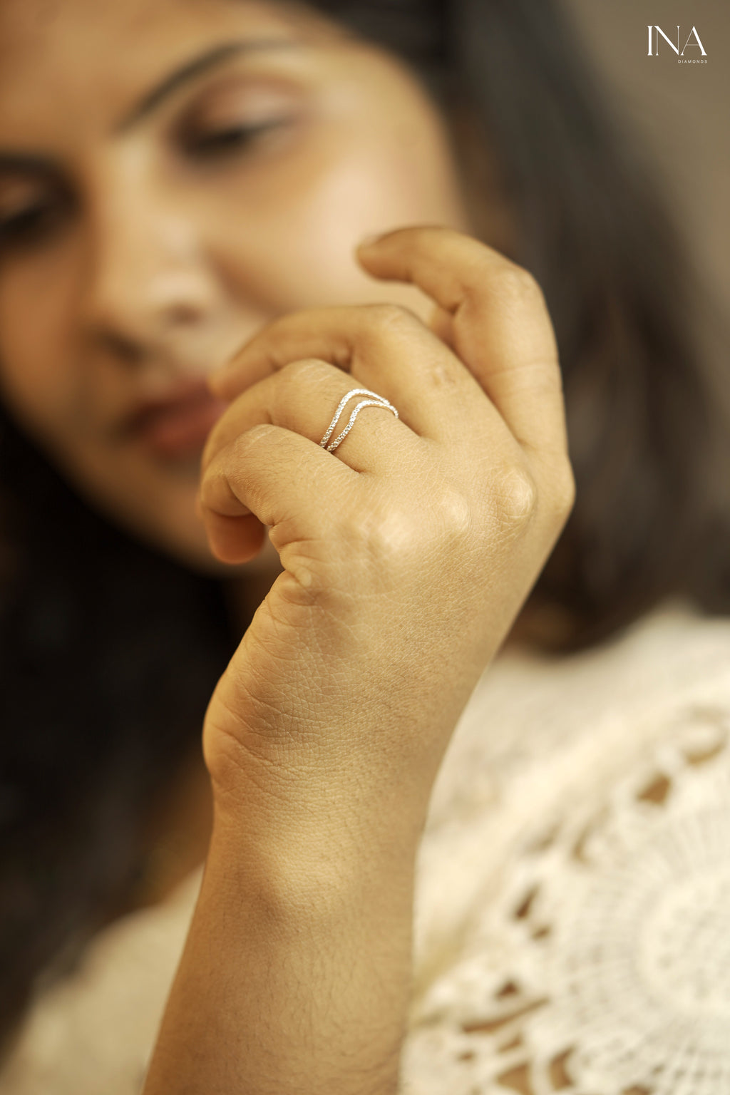 Celestial Wave Diamond Ring