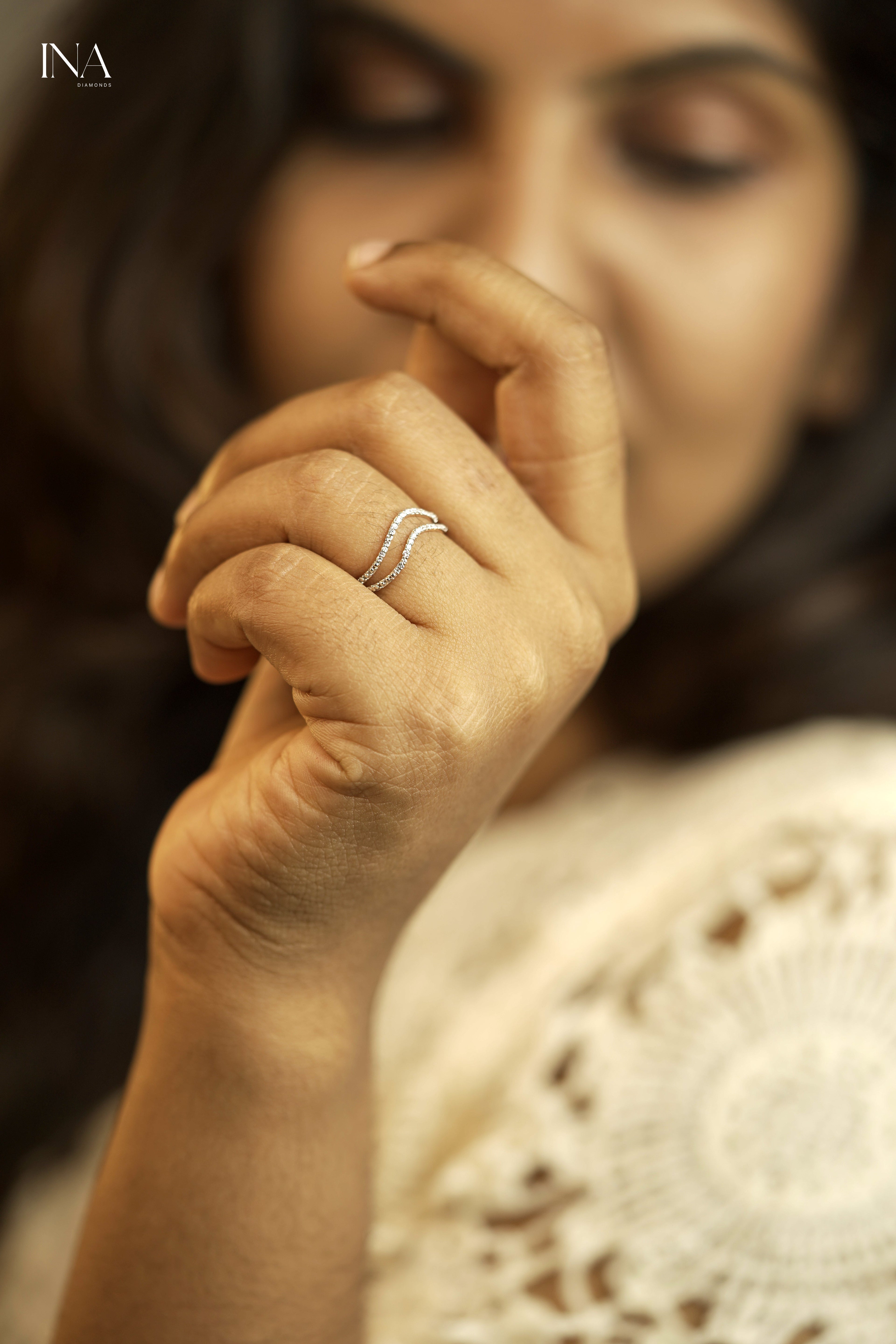 Celestial Wave Diamond Ring