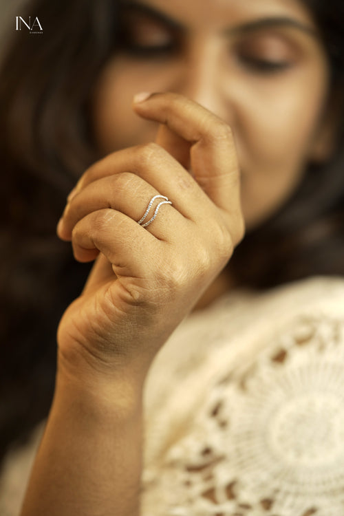 Celestial Wave Diamond Ring