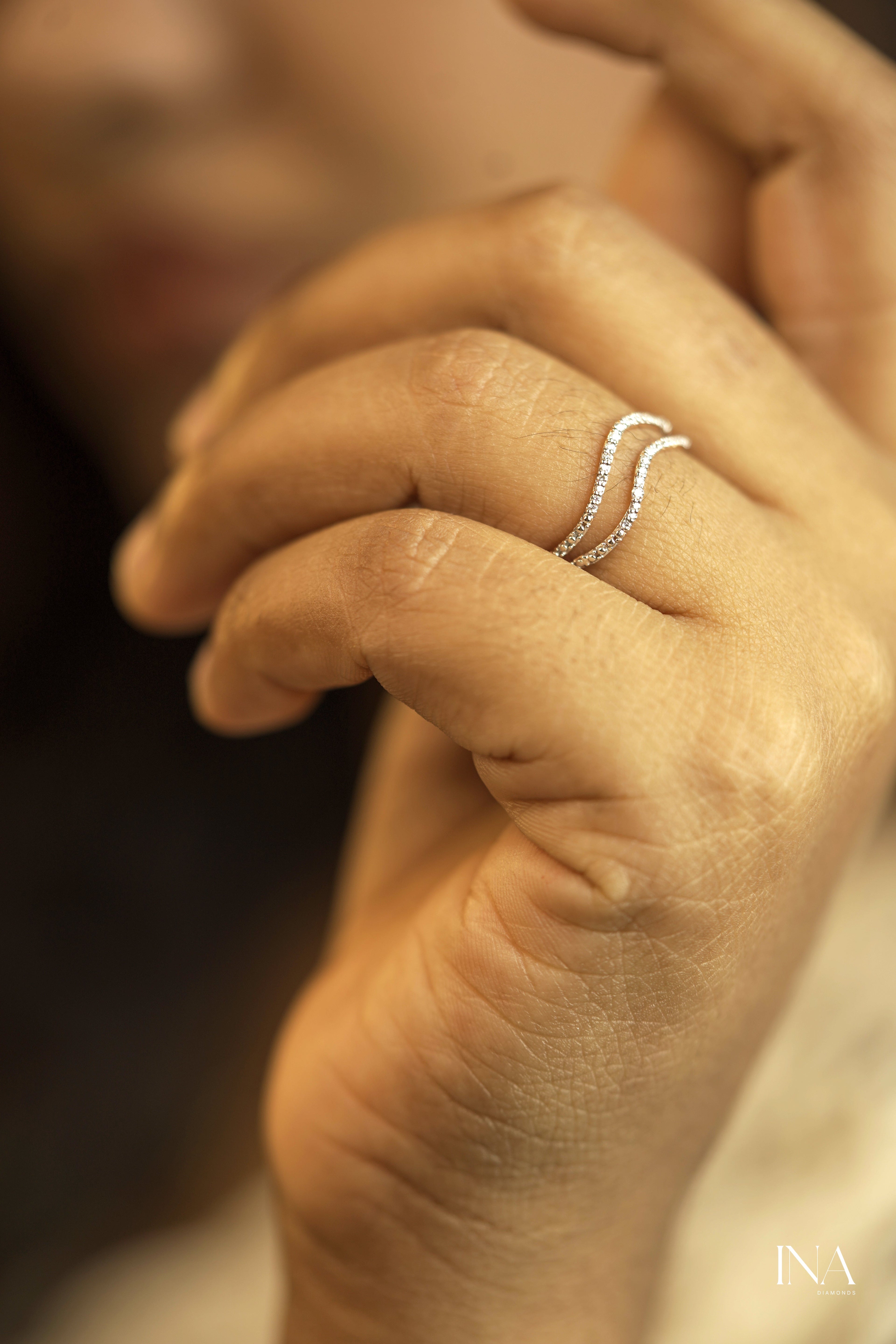 Celestial Wave Diamond Ring