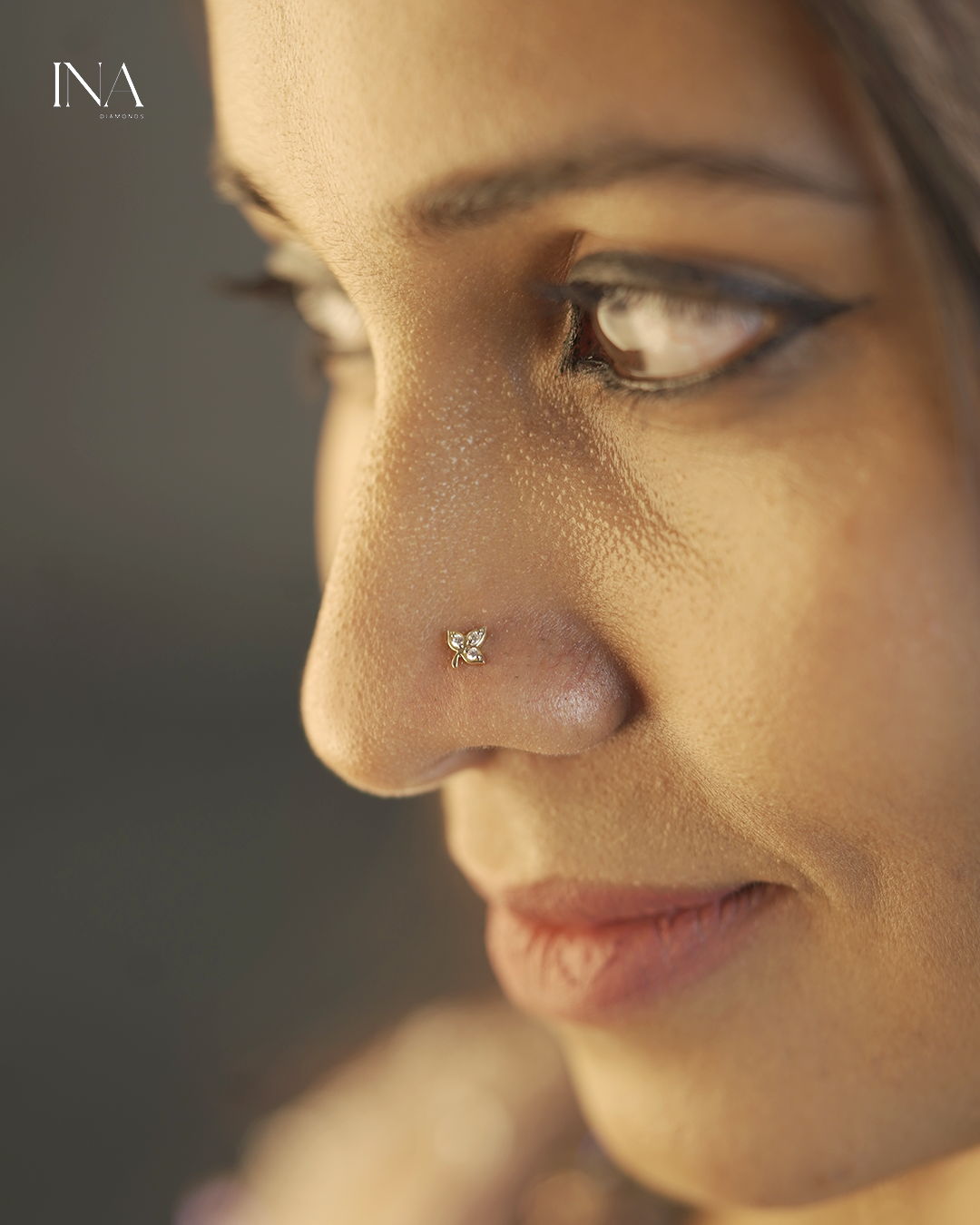 Golden Leaf Nose pin