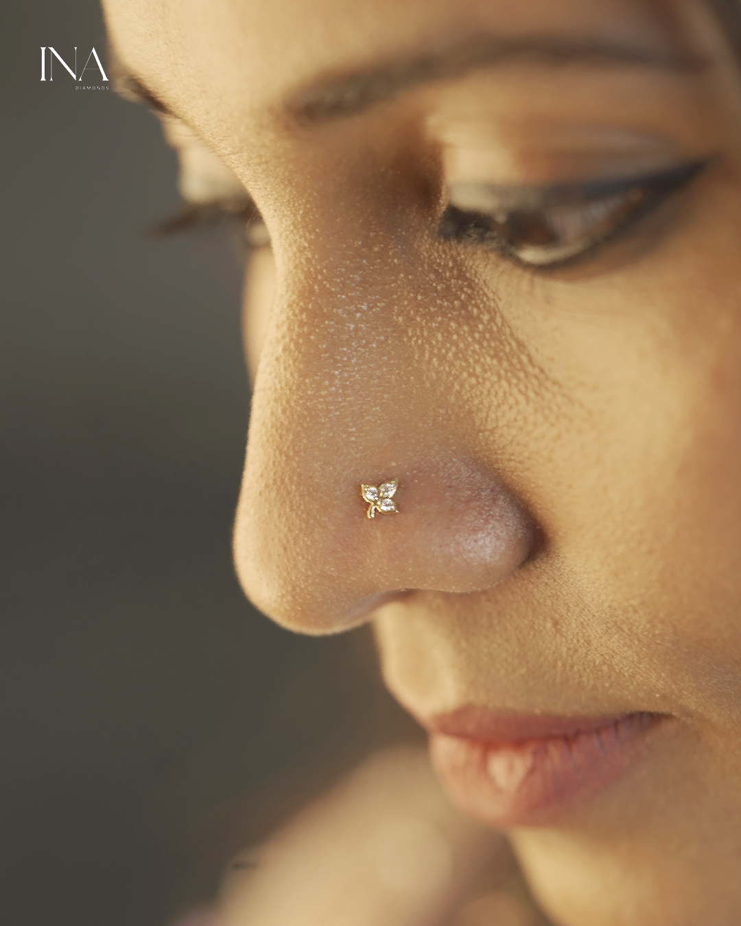 Golden Leaf Nose pin