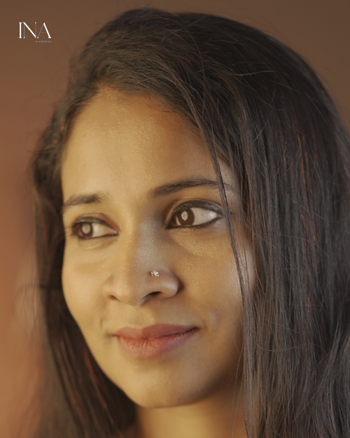 Classic Solitaire Nose Pin