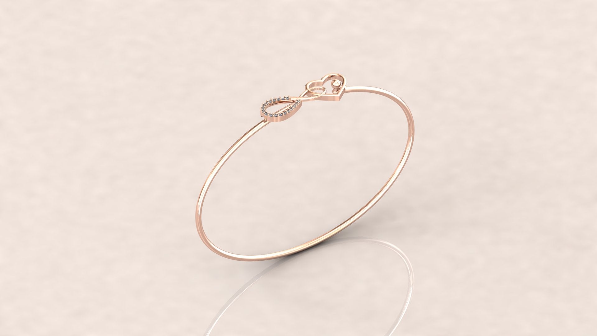 Infinity Love Diamond Bangle