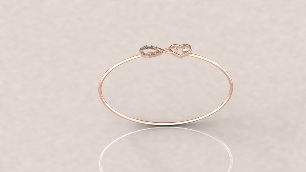 Infinity Love Diamond Bangle