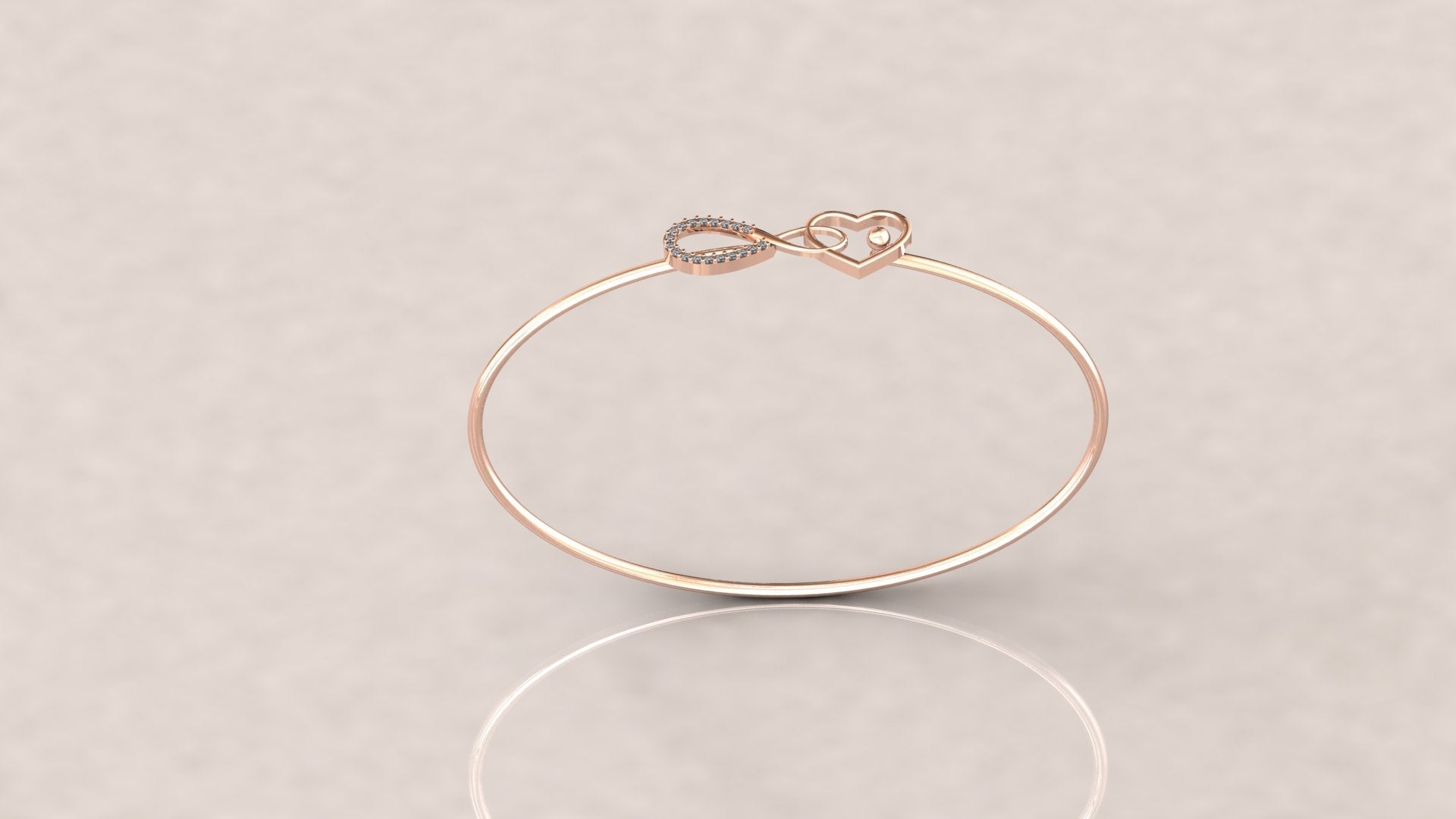 Infinity Love Diamond Bangle