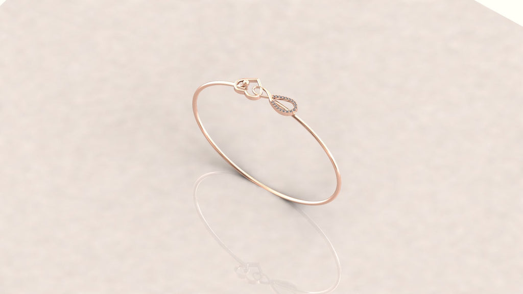 Infinity Love Diamond Bangle