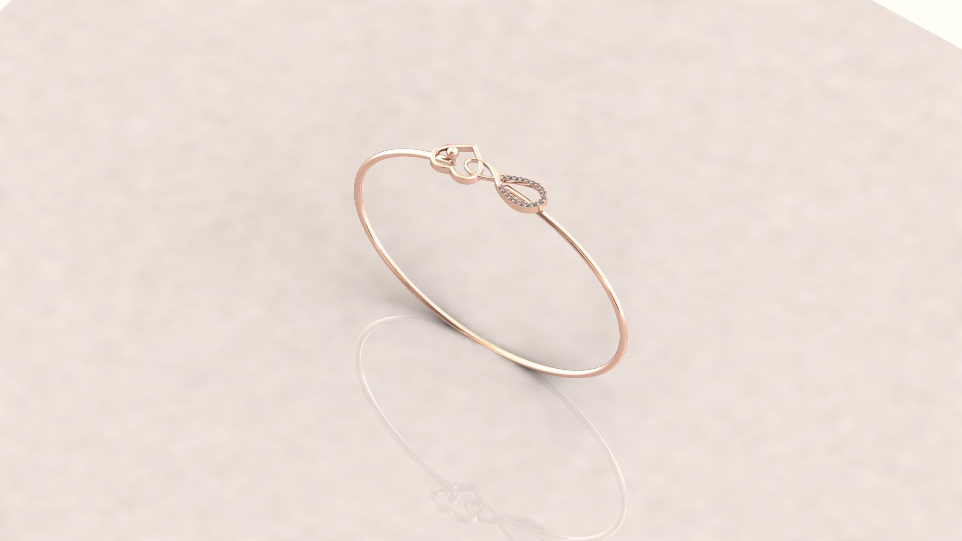Infinity Love Diamond Bangle