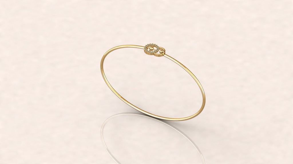 Twirl Diamond Bangle