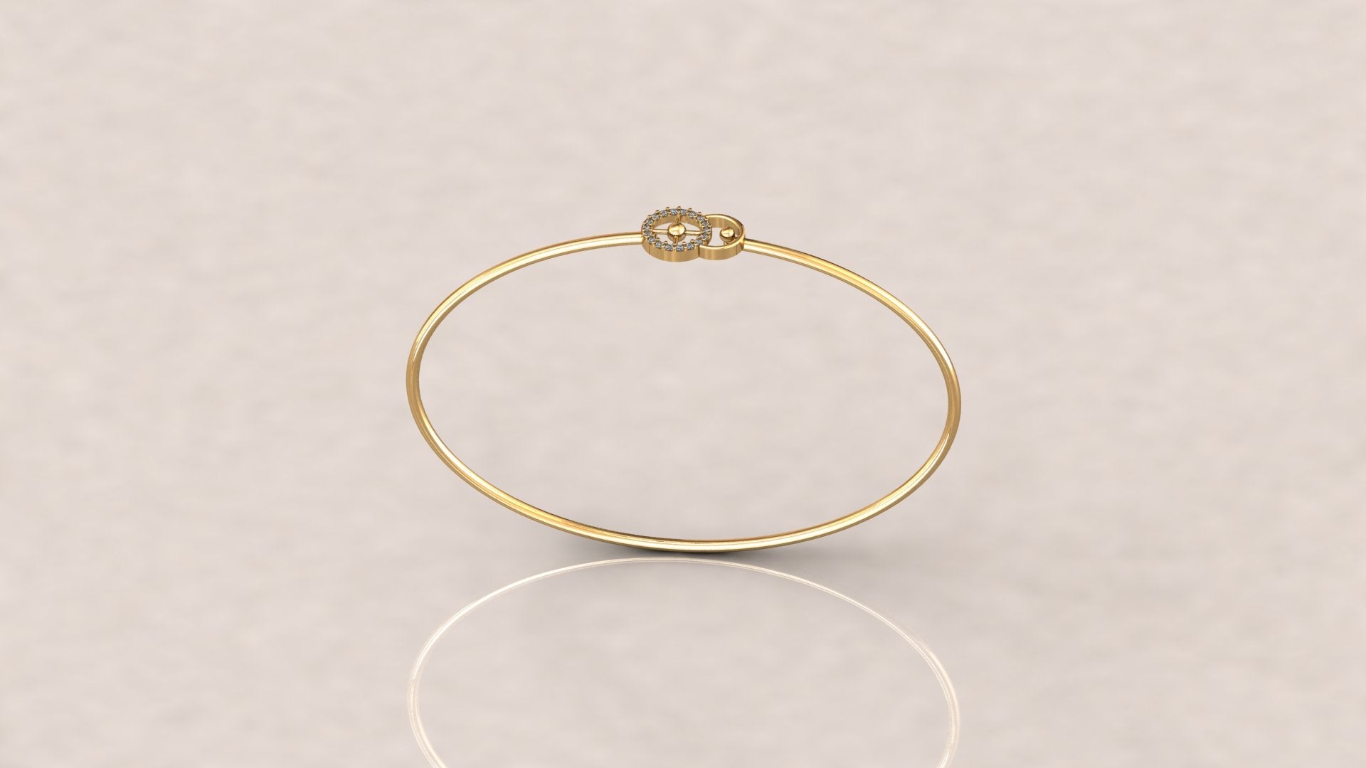 Twirl Diamond Bangle