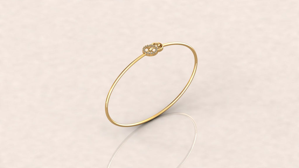 Twirl Diamond Bangle