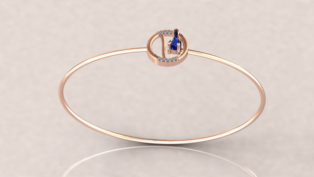 Graceful Twirl Diamond Bangle