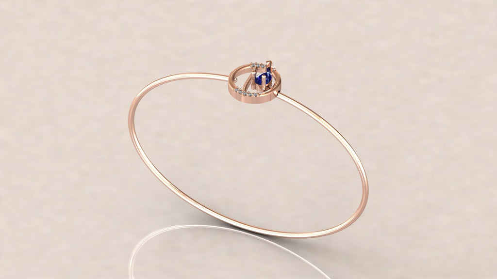Graceful Twirl Diamond Bangle