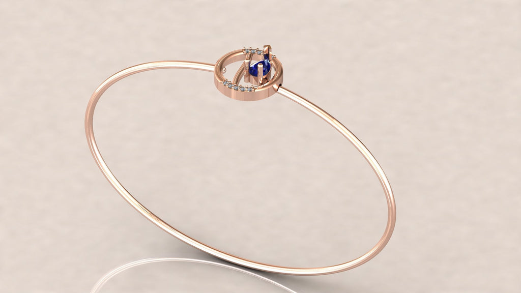 Graceful Twirl Diamond Bangle