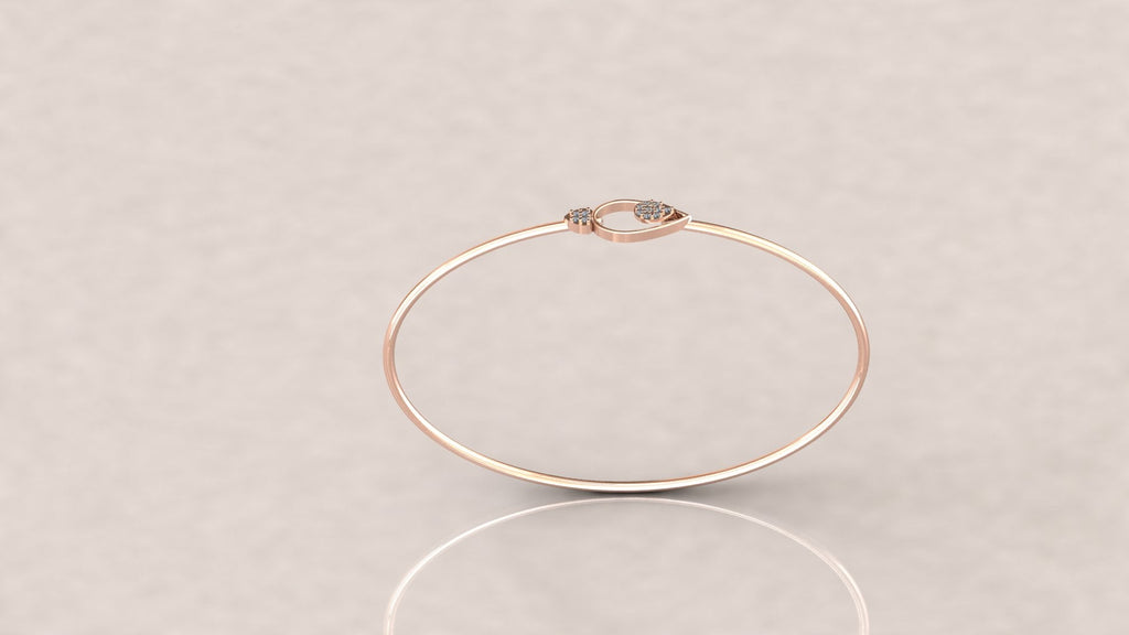 Delicate Oval Diamond Bangle