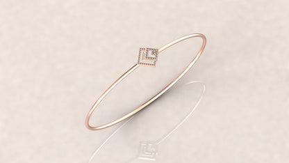 Sleek Square Diamond Bangle