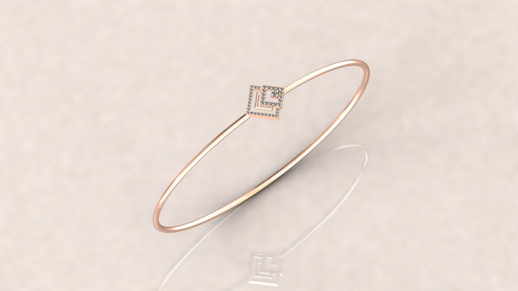 Sleek Square Diamond Bangle