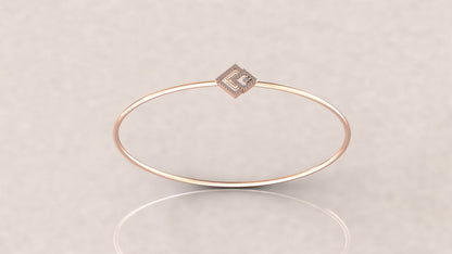 Sleek Square Diamond Bangle