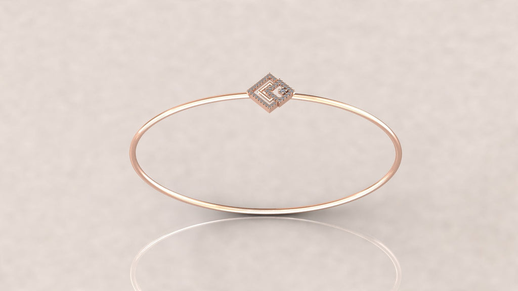 Sleek Square Diamond Bangle
