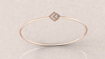 Sleek Square Diamond Bangle