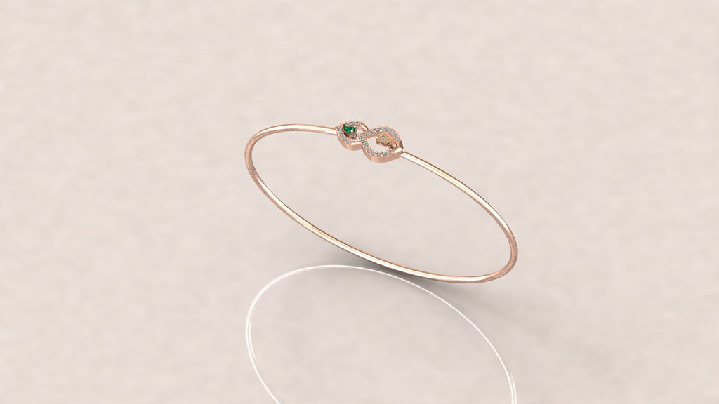 Vintage Elegance Diamond Bangle