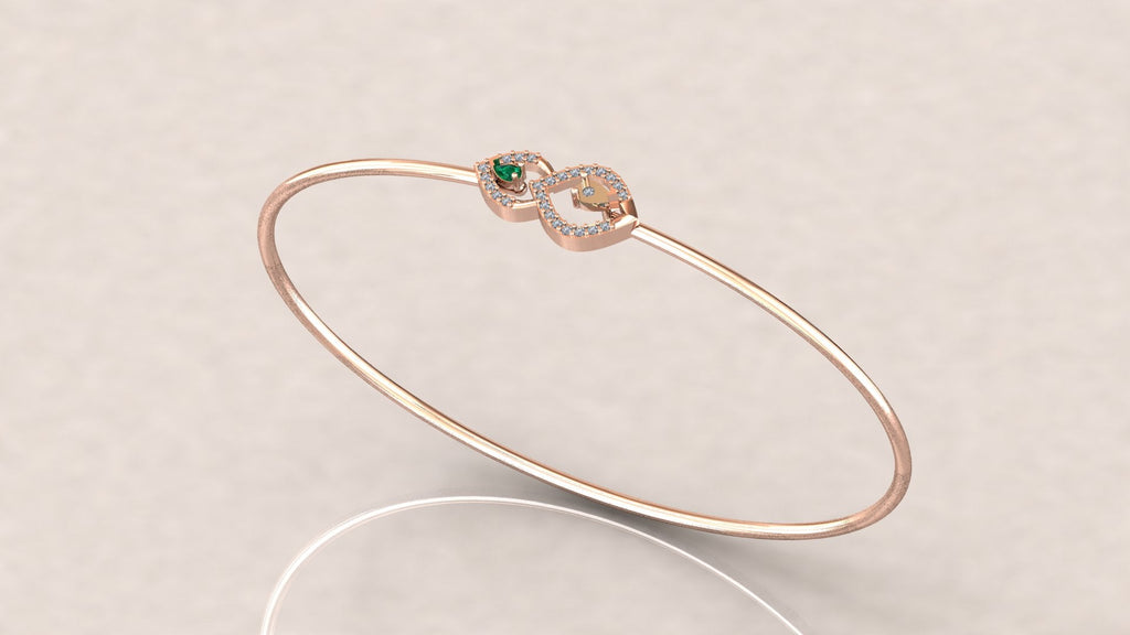 Vintage Elegance Diamond Bangle